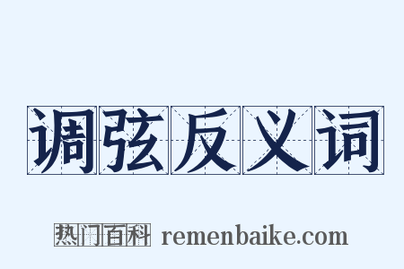 调弦反义词是什么意思的图片